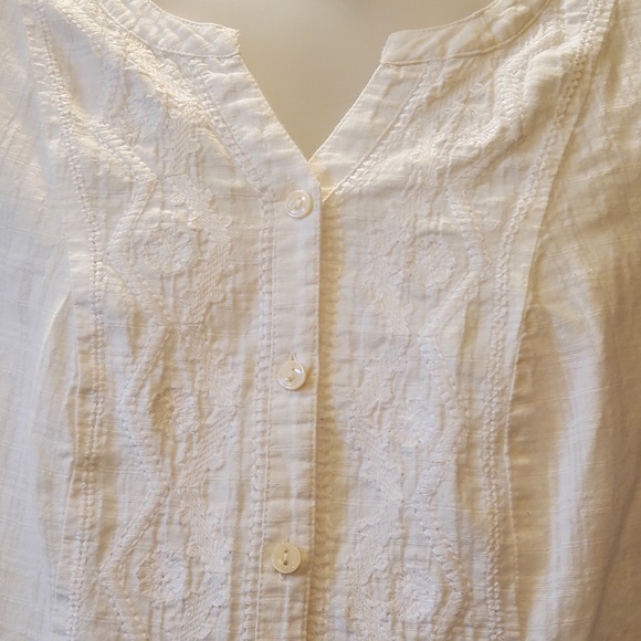 JM Collections, Petite Roll-up Button Tab Sleeve - Picture 3 of 4